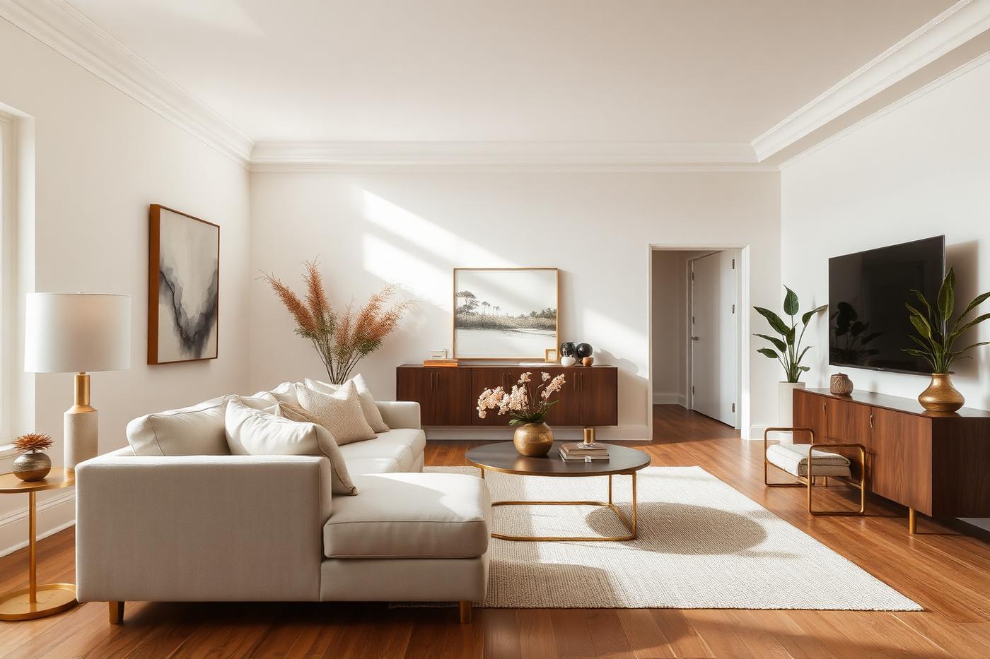 Sunlit living room in a South Florida home